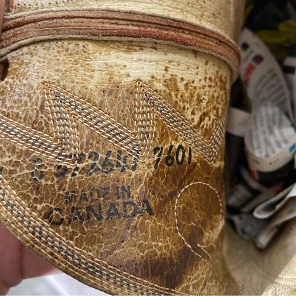 Vintage Leather Western Cowboy Boots With Vibram Soles 8.5 - Picture 7 of 16